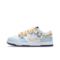 [Custom Ode to Joy] Dunk Skateboarding Shoes Unisex Smiley Graffiti White/Blue