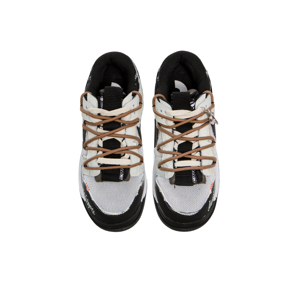 [Custom End Star] Air Dunk Jumbo Skateboard Shoes Unisex Gradient Graffiti Black/White