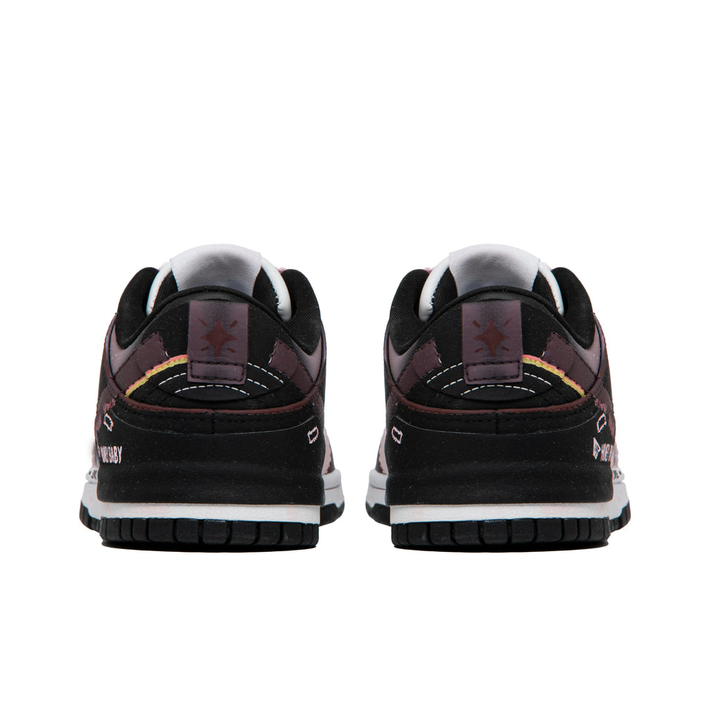 [Custom Honey Peach] Dunk Low Skateboard Shoes Unisex Black/Pink
