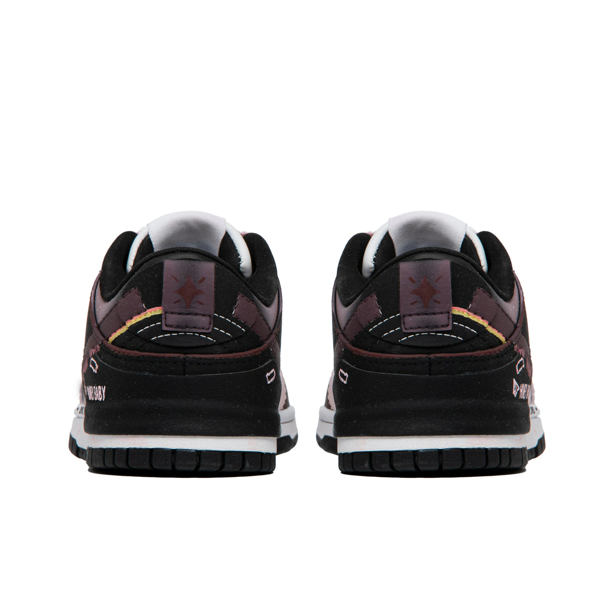 [Custom Honey Peach] Dunk Low Skateboard Shoes Unisex Black/Pink