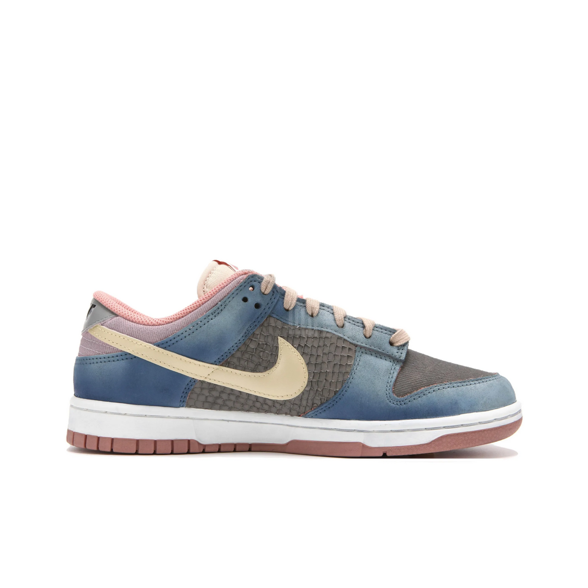 [Custom Auspicious Dragon Cloud Pattern] Dunk Skateboarding Shoes Unisex Low-top Blue/Pink