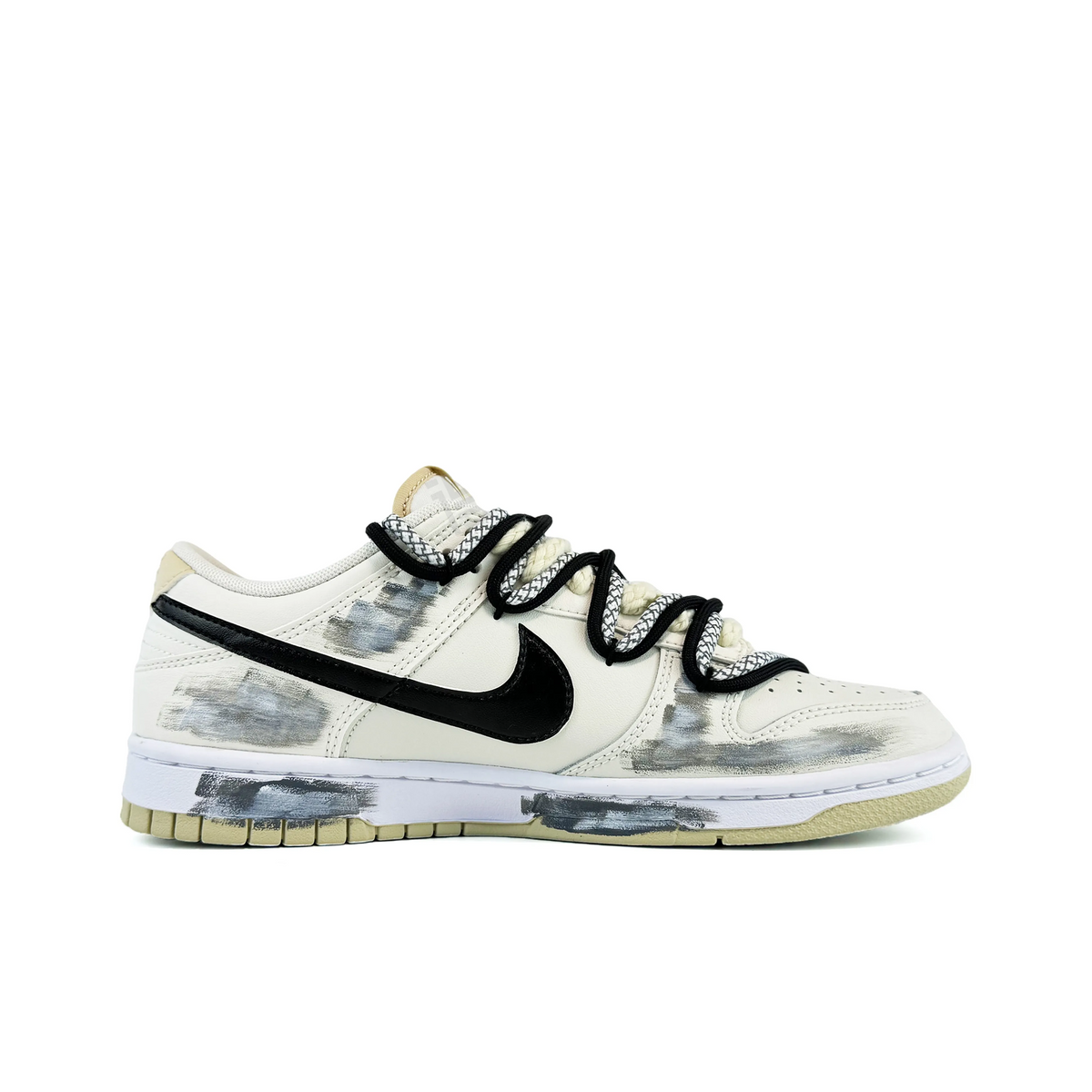 [Custom Eye of God, Distressing, Lacing, Construction] Dunk Low Skateboard Shoes Unisex