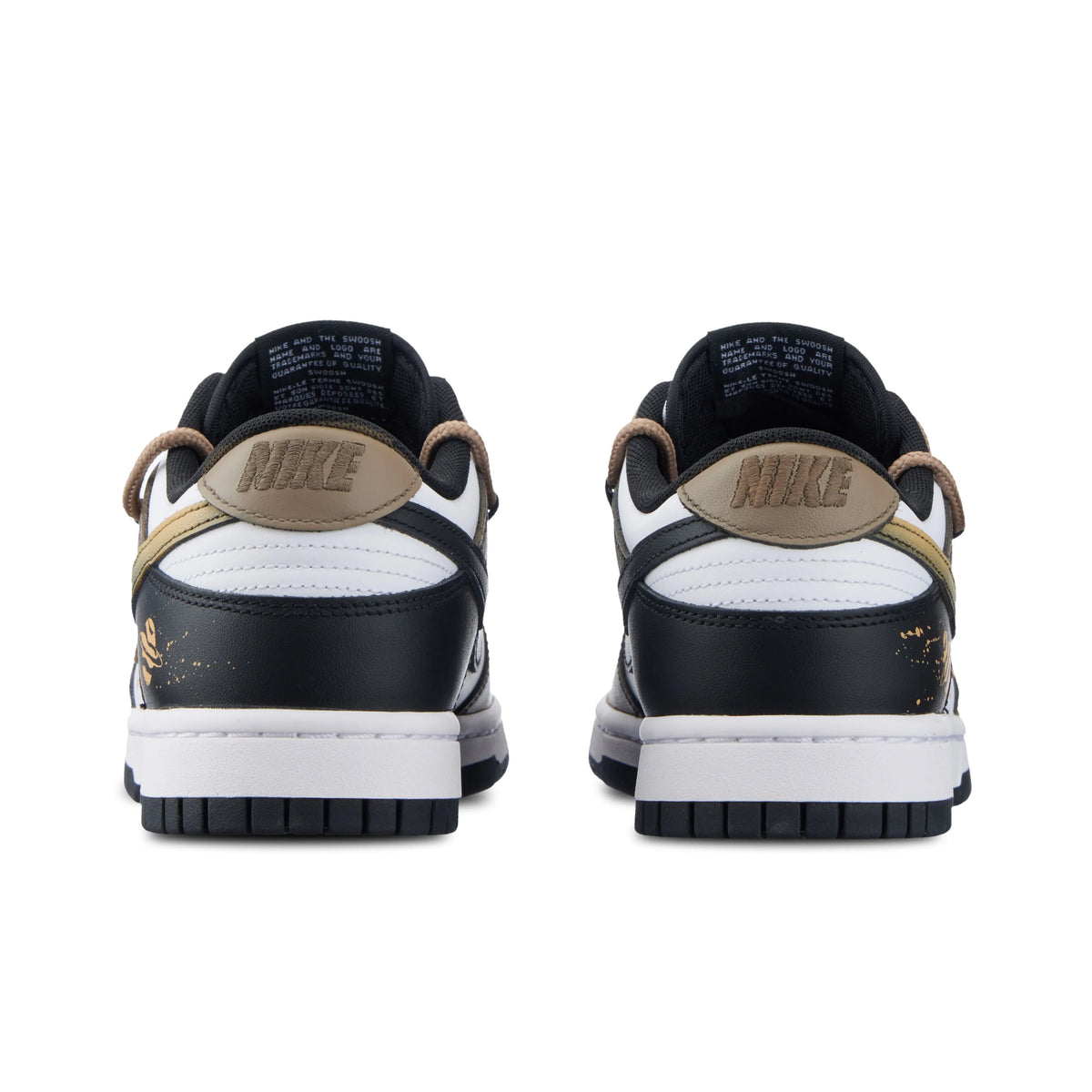 [Custom Golden Years] Dunk Skateboarding Shoes Unisex Low-top Brown/Black
