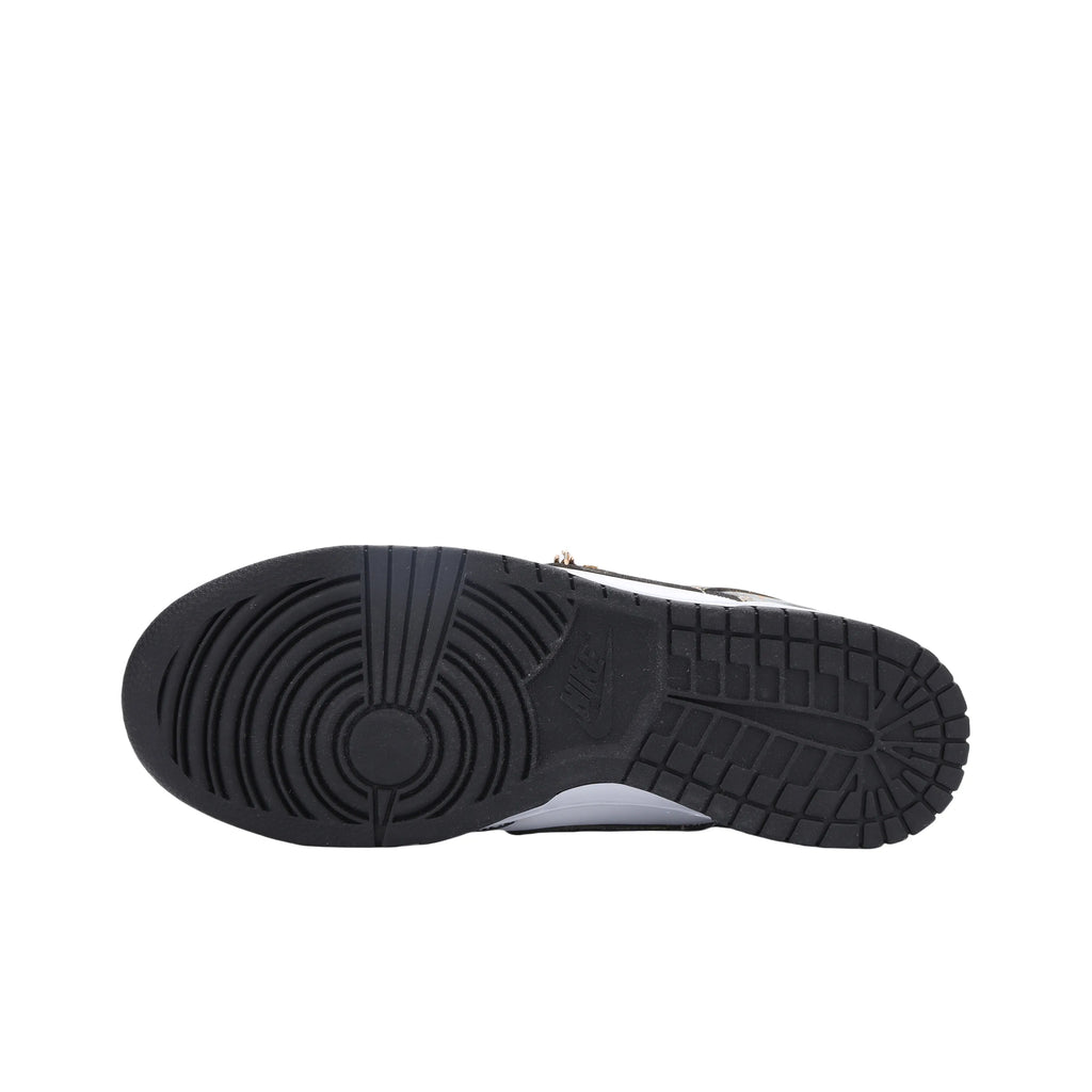 [Custom Gold Rush] Dunk Low Skateboard Shoes Unisex Black/White/Gold