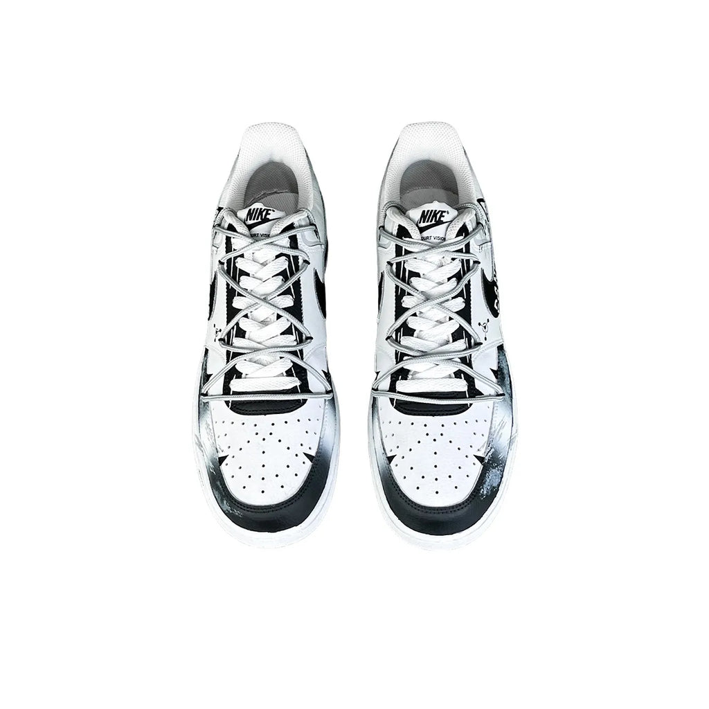 [Custom Dangerous Party] Court Vision Low Skateboard Shoes Unisex Black/White/Gray