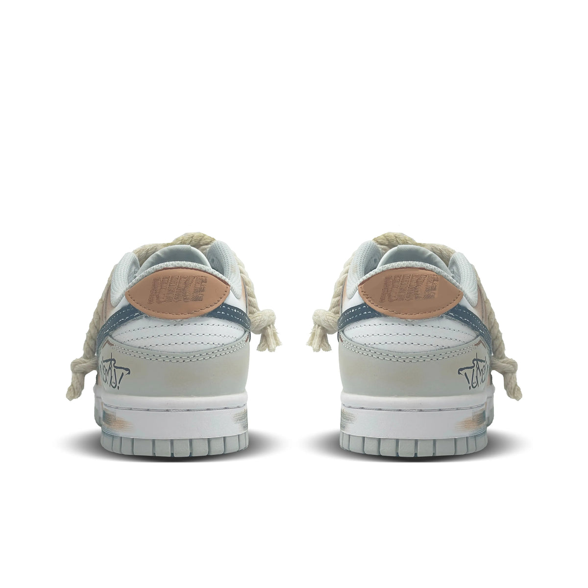 [Custom Capybara] Dunk Skateboarding Shoes Unisex Hand-painted Cute Style Deep Blue/Brown