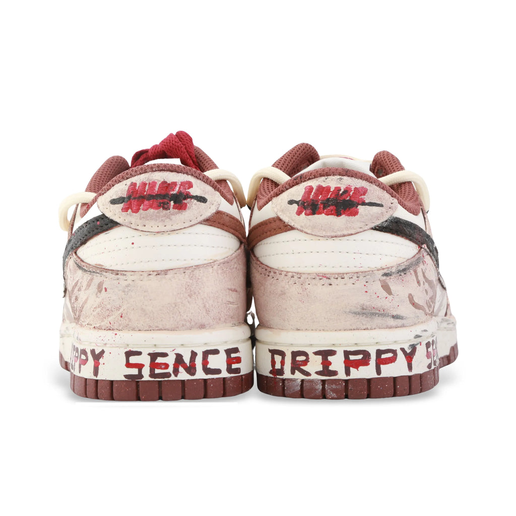[Custom Mad Max] Dunk Skateboarding Shoes Men Low-top Brown/Red
