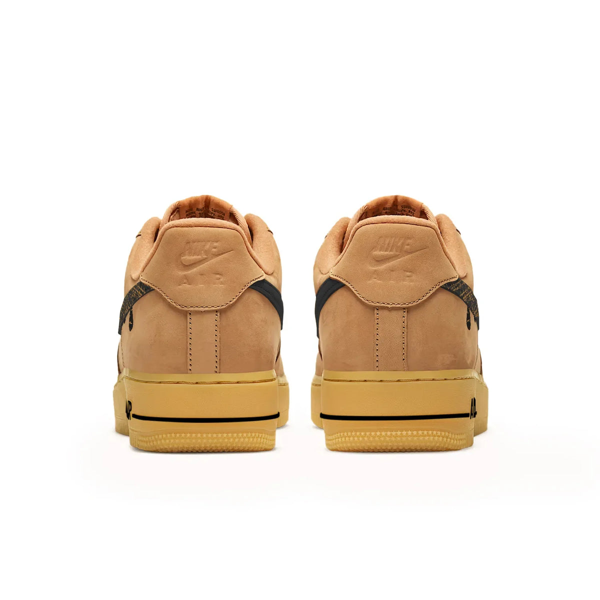 [Customized Golden Wheat Waves] Air Force 1 Low-top Shoes Unisex Sneakers Brown