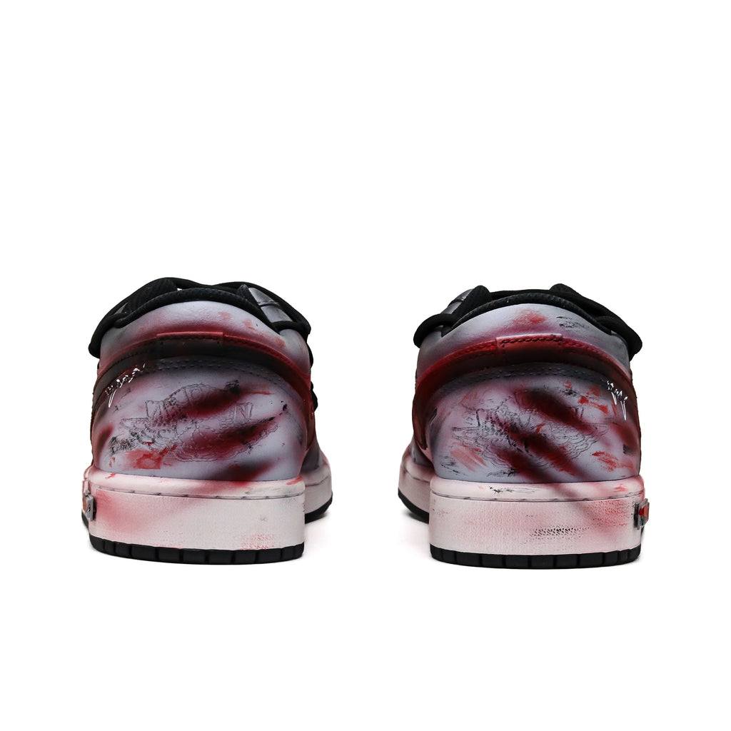 [Custom Monster Slayer] Jordan Skateboarding Shoes Unisex Low-top Gray/Red