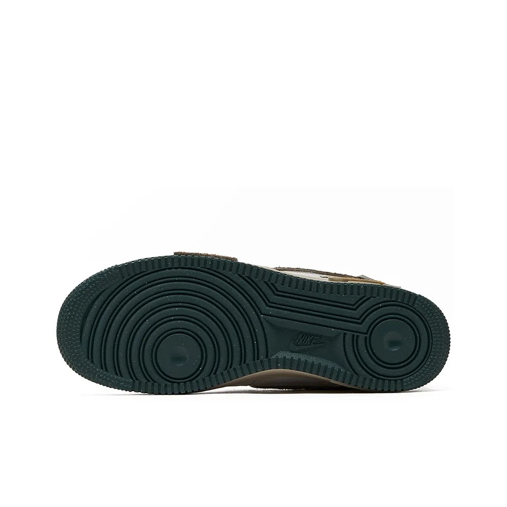 [Customized CloudStride] Air Force 1 Shoes Unisex White/Brown/Green