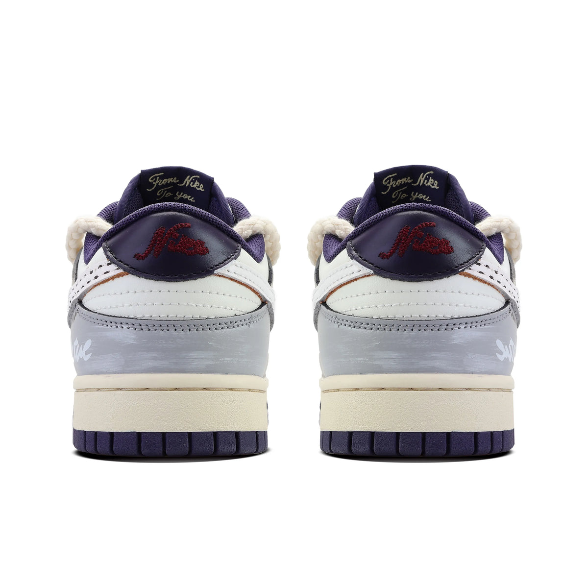 [Custom Wilderness] Dunk Skateboarding Shoes Unisex Gray/Brown