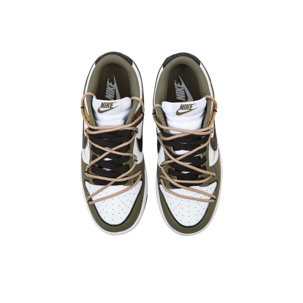 [Custom Speed Racer] Dunk Skateboarding Shoes Unisex Low-top Green/Brown