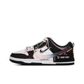 [Custom Honey Peach] Dunk Low Skateboard Shoes Unisex Black/Pink