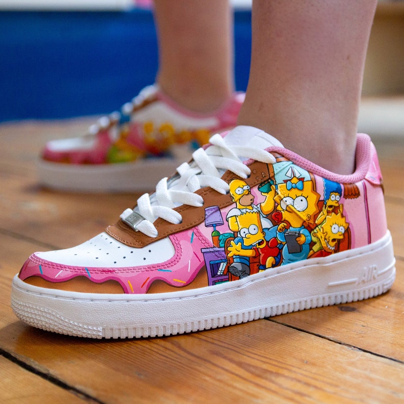 [Customized The Simpsons] Air Force 1 Shoes Unisex Hand Painted