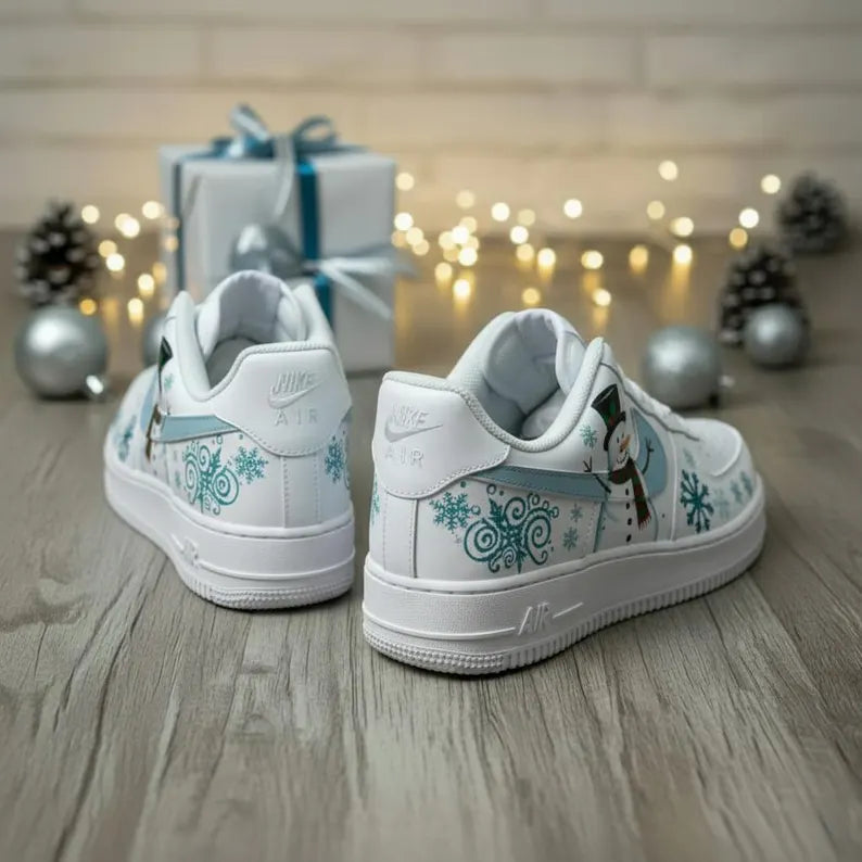 [Customized Snowman] Air Force 1 Low-top Shoes Unisex Hand-Painted Sneakers