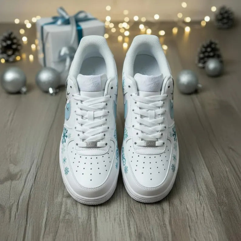 [Customized Snowman] Air Force 1 Low-top Shoes Unisex Hand-Painted Sneakers