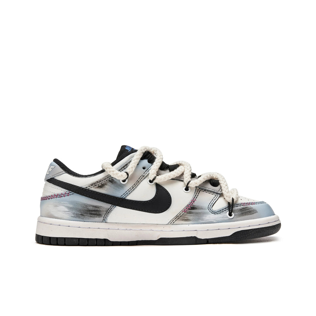 [Custom Poetic Street Narratives] Dunk Skateboarding Shoes Unisex Graffiti Blue/Gray