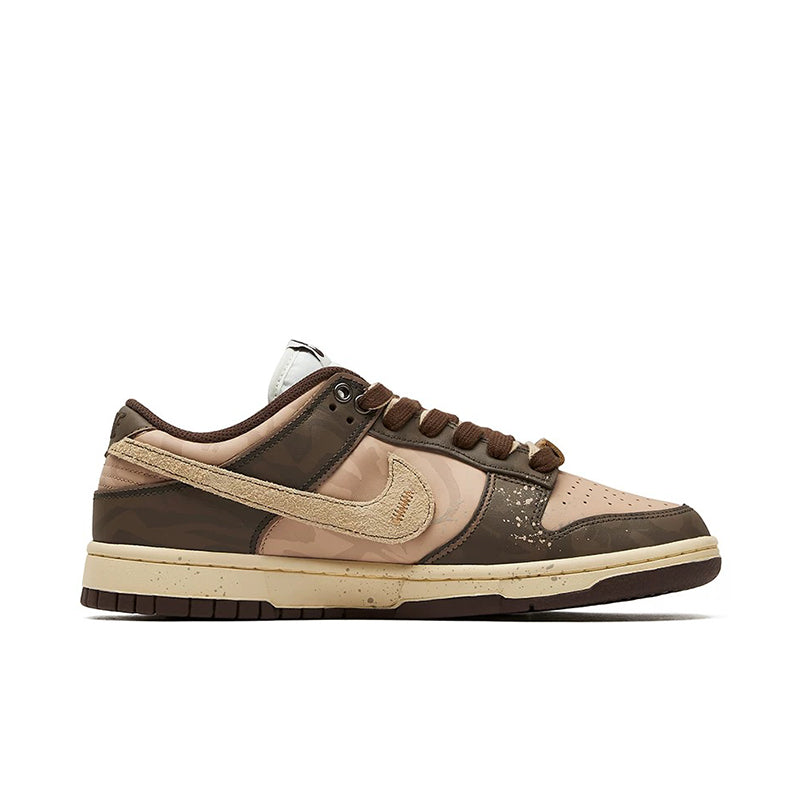 [Custom On The Road] Dunk Low-top Skateboarding Shoes Unisex Brown